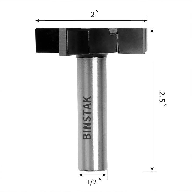 BINSTAK CNC Spoilboard Surfacing Router Bit 1/2" Shank, Slab Flattening Router Bit Carbide Planer Router Bits Wood Milling Cutter Planing Tool Woodworking Tools by BINSTAK - Image 5